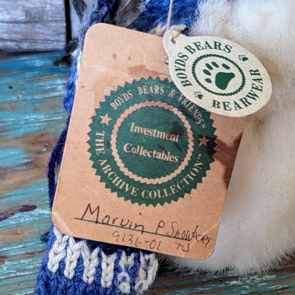 Boyds Bears Marvin P Snowberry 9136-01 Plush Teddy Snowman - Picture 5 of 9